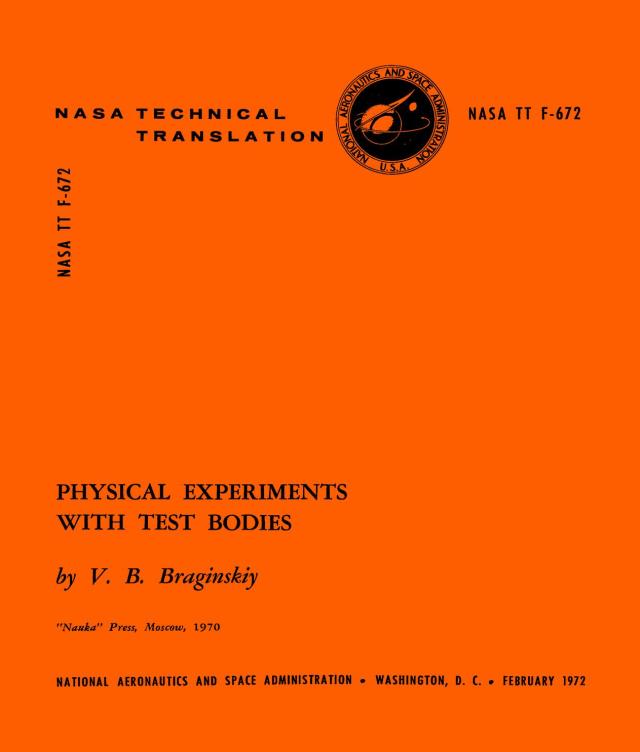 Physical Experiments With Test Bodies – Braginsky | Mir Books